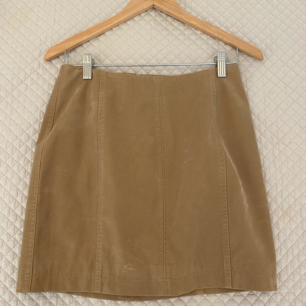 Free People Modern Femme Vegan Mini Skirt Size 6